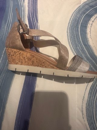 Sandalias Hispanitas Talla 37 Doradas/Plateadas
