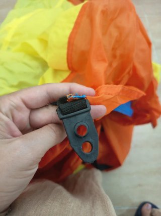 Tienda de campaña para playa naranja