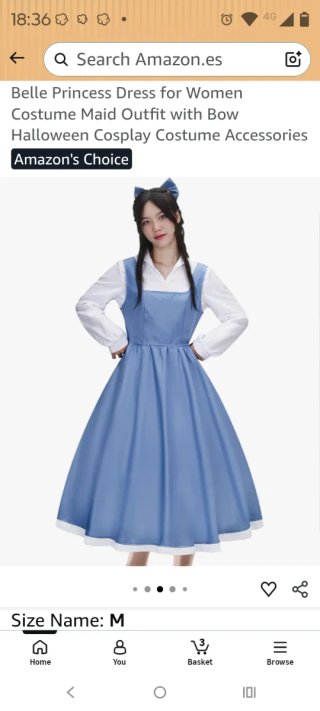 Disfraz Princesa Azul Talla M
