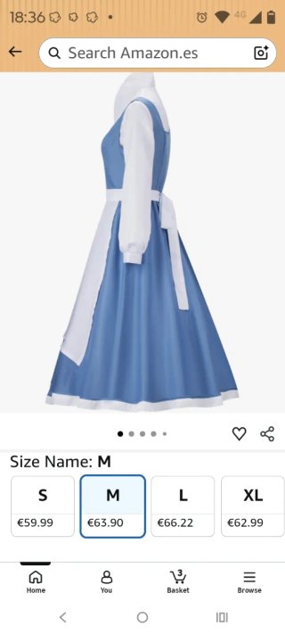 Disfraz Princesa Azul Talla M