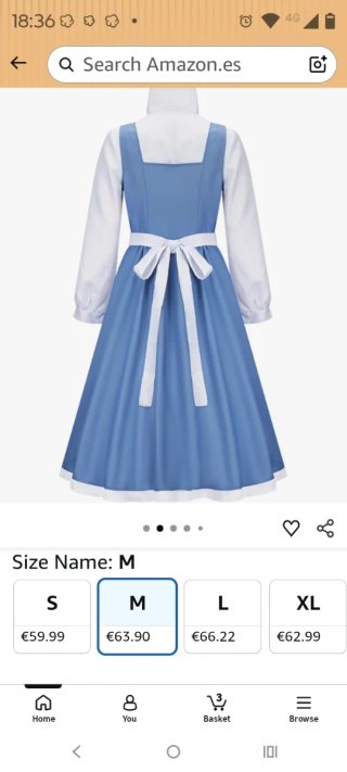 Disfraz Princesa Azul Talla M