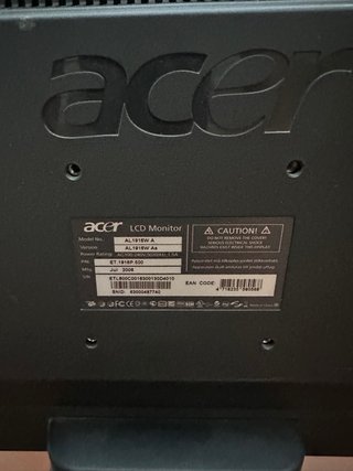 Pantalla/Monitor Acer AL1916W A