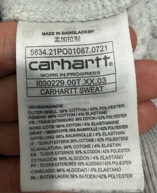 Sudadera Carhartt blanca bordada