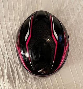 Casco Scorpion Exo 491 Negro y Rosa