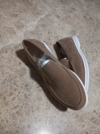 Zapatos de ante color beige