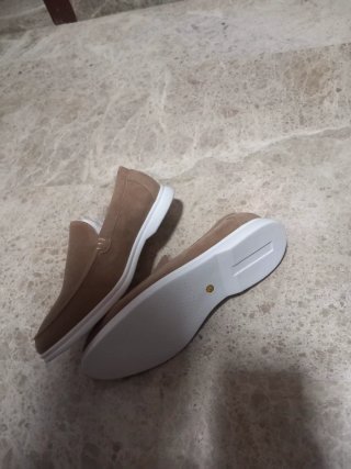 Zapatos de ante color beige