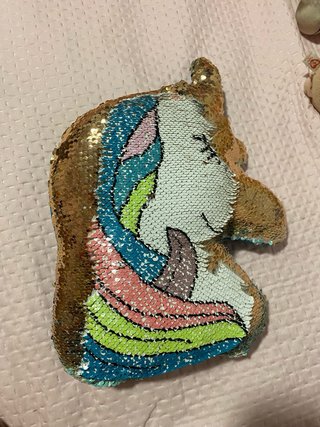 Cojín Unicornio Lentejuelas Multicolor