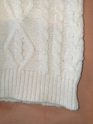 Jersey Mango Lana Trenzado Blanco