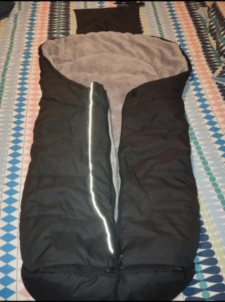 Saco Carrito Bebé Negro Interior Gris