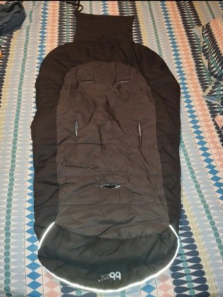 Saco Carrito Bebé Negro Interior Gris
