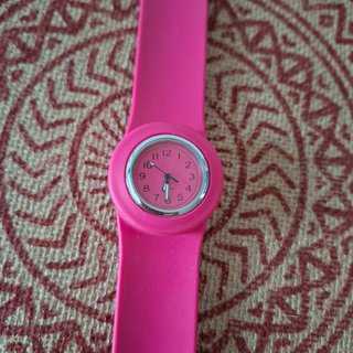 Reloj Slap Rosa Silicona Intercambiable