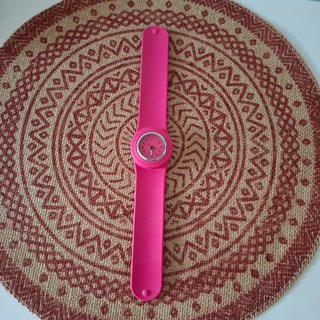 Reloj Slap Rosa Silicona Intercambiable