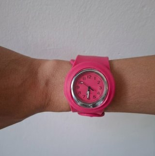 Reloj Slap Rosa Silicona Intercambiable