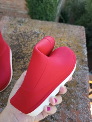 Botas de agua rojas talla 24/25 Marca Tribord