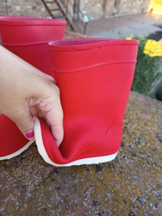 Botas de agua rojas talla 24/25 Marca Tribord