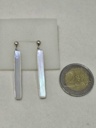 Pendientes Plata 925 Ley Madre Perla