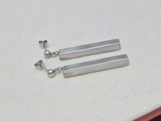 Pendientes Plata 925 Ley Madre Perla