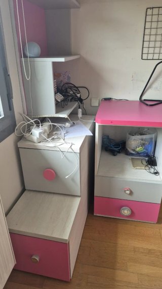 Muebles habitación infantil rosa