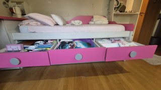 Muebles habitación infantil rosa