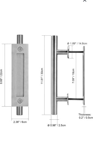 Tirador y uñero puerta corredera