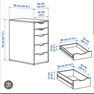 Cajonera IKEA Alex Blanca