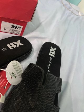 Sandalias Xti Brillantes Negro/Plata