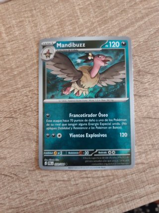 Carta Pokémon Mandibuzz PS 120 Holográfica