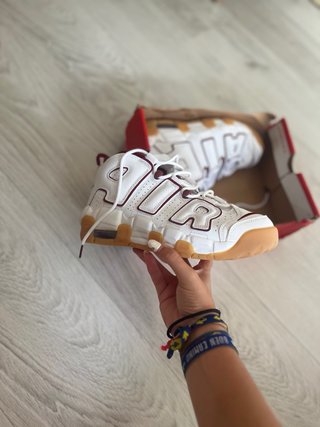 Nike Air More Uptempo Bianco/Bordeaux