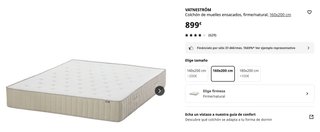 Cama Ikea TONSTAD + Colchón Vatnestrom 160x200