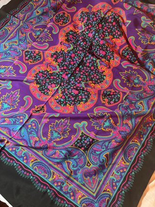 Pañuelo Baturro Coronario Morado y Negro