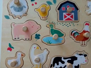 Puzzle de madera animales de granja