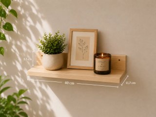 Estante de pared Madera Maciza (40cm)