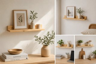 Estante de pared Madera Maciza (40cm)