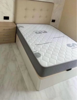 Canapé cama blanco con cajones
