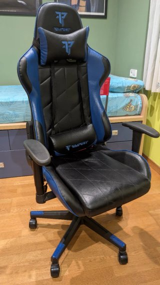 Silla Gaming Tempest Negra y Azul