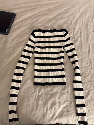 Jersey de rayas blanco y negro