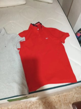 Camisetas Tommy Hilfiger Hombre Gris y Roja