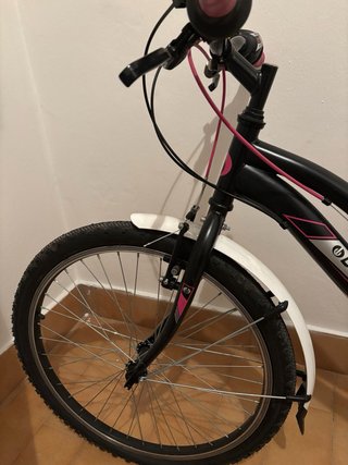 Bicicleta niña DTB rosa y negra