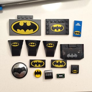 Lego Batman tile, adesivi e parti