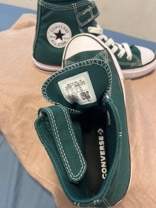Bambas Converse Altas Verdes talla 35 sin estrenar