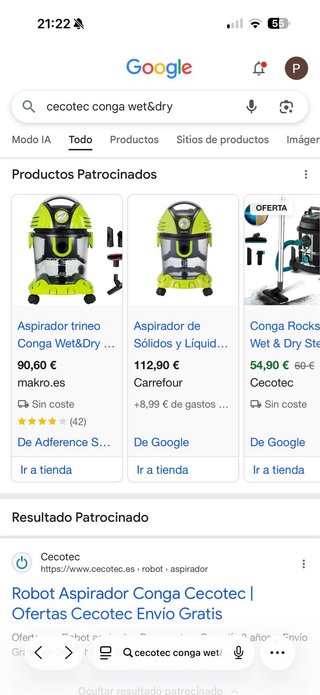 Aspirador Cecotec Wet & Dry