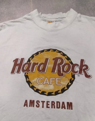 Camiseta Hard Rock Cafe Amsterdam Vintage Beige L