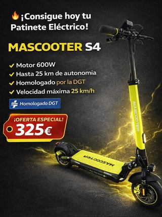 Patinete Eléctrico Mascooter S4 Homologado DGT