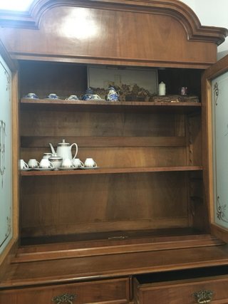Credenza fine '800 in legno e vetro