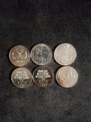 Monedas 100 Francos Plata Franceses