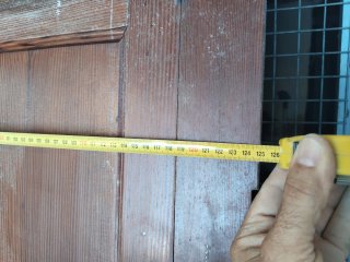 Puerta doble antigua + 2 ventanas madera norte