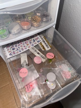 Decoración Uñas Glitter y Abalorios