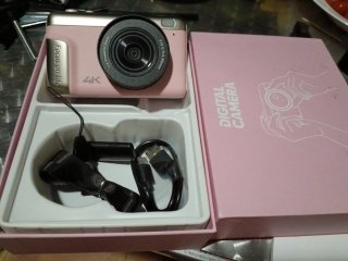 Cámara digital 4K rosa