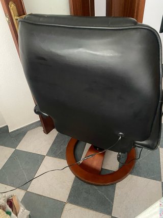 Sillón reclinable polipiel con función de masaje
