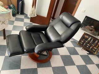 Sillón reclinable polipiel con función de masaje